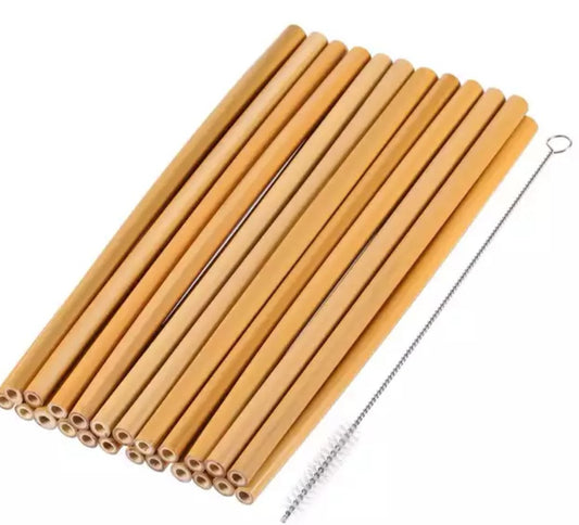 Bambu sugrör med tryck 1000st
